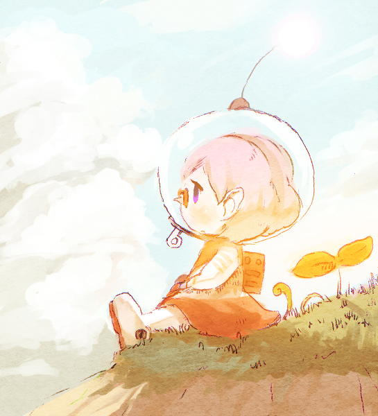1girl, alien, b_spa_gyoreva, backpack, bad_id, bad_pixiv_id, bag, blue_eyes