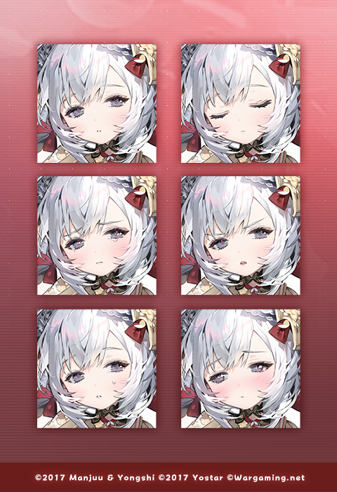 azur_lane, blush, bow, closed_eyes, closed_mouth, expression_chart, expressions, flandre_(azur_lane)