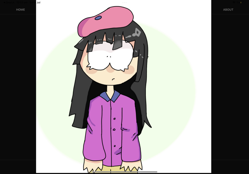 black_hair, highres, long_hair, neck_collar, non-web_source, shirt, south_park, standing, surprised, wendy_testaburger