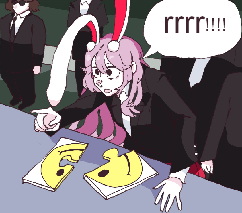 1girl, animal_ears, black_eyes, black_jacket, blazer, collared_shirt, commentary, english_commentary