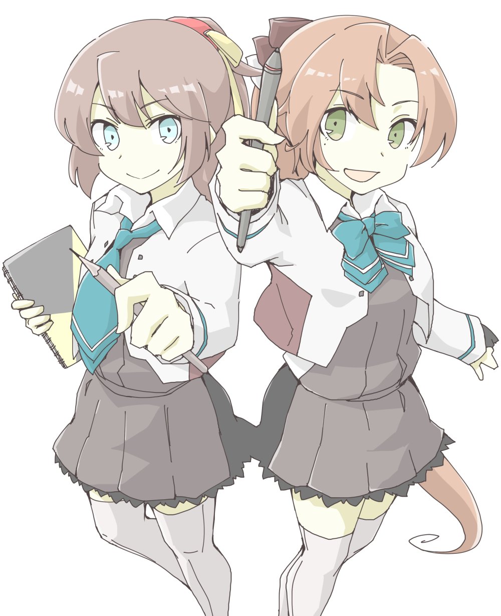 2girls, akara_kai, akigumo_(kancolle), akigumo_(kancolle)_(cosplay), akigumo_kai_ni_(kancolle), akigumo_kai_ni_(kancolle)_(cosplay), aqua_bow, aqua_bowtie