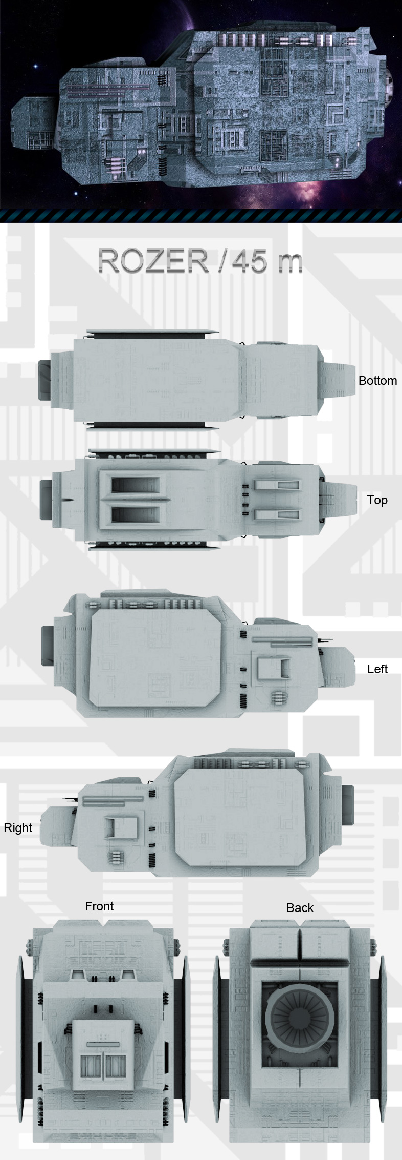 3d, caldari_state_(eve_online), diagonal_stripes, eve_online, from_side, highres, imonedesign, multiple_views