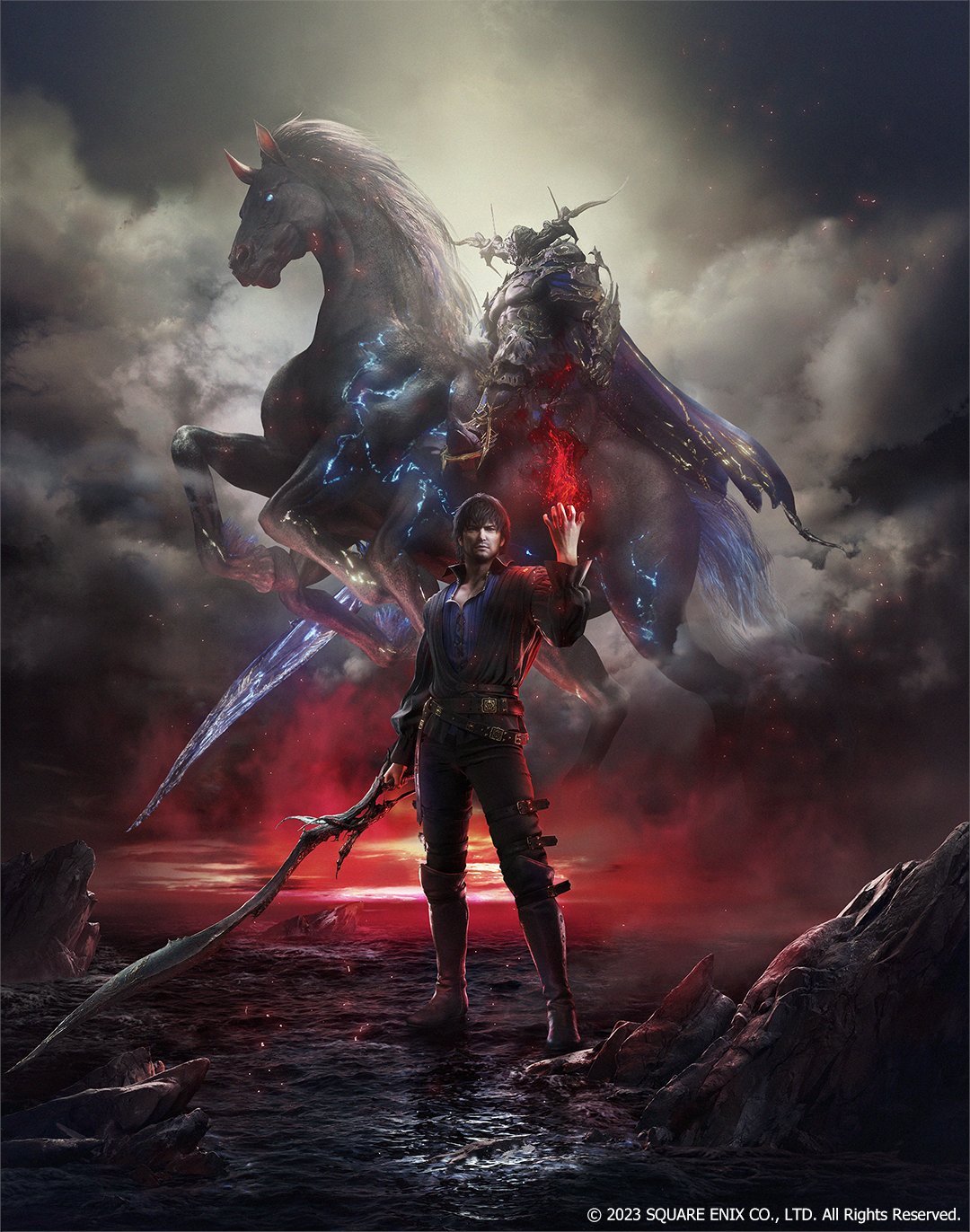 1boy, armor, artist_request, aura, barnabas_tharmr, belt, black_hair, boots