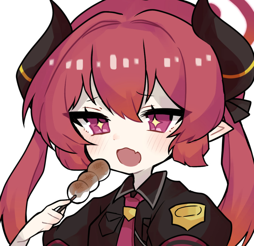 +_+, 1girl, black_shirt, blue_archive, blush, codename_jaroa, collared_shirt, commentary_request