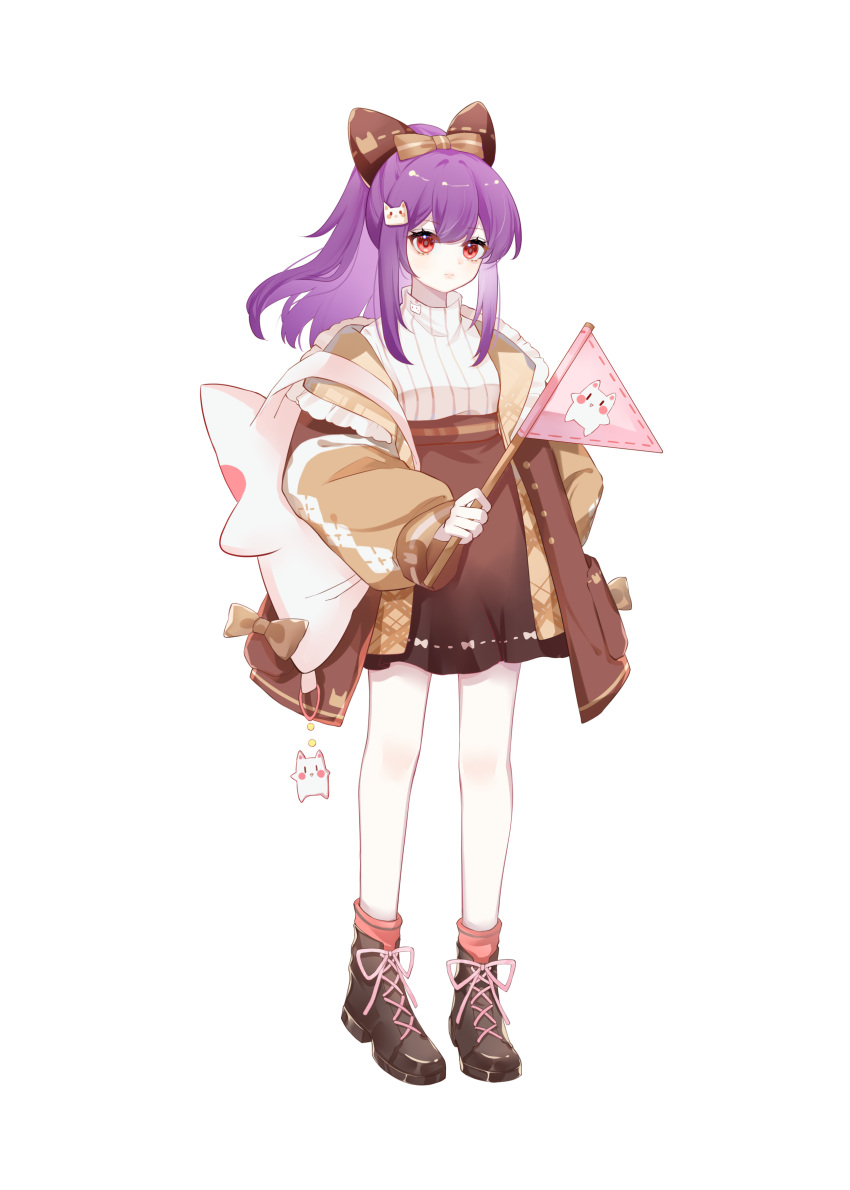 1girl, absurdres, ankle_boots, anqing, backpack, bag, bag_charm, bcy