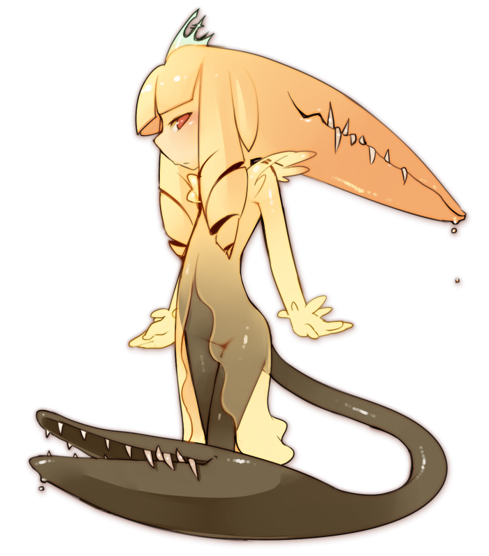 crown, drill_hair, masha, mawile, monster_girl, personification, pokemon, red_eyes
