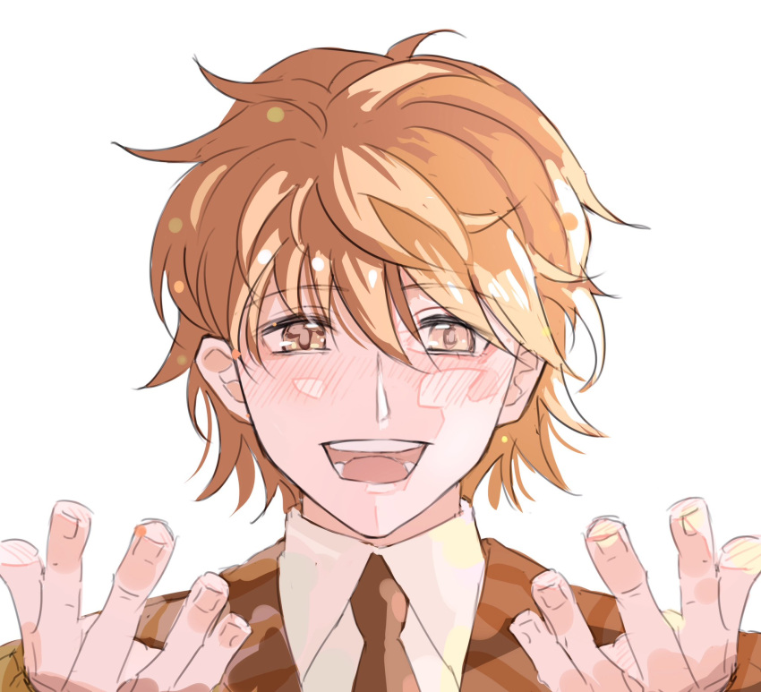 1boy, blonde_hair, brown_suit, formal, haru3433, highres, hunter_x_hunter, looking_at_viewer