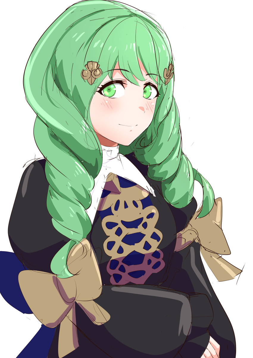 1girl, absurdres, closed_mouth, fire_emblem, fire_emblem:_three_houses, flayn_(fire_emblem), garreg_mach_monastery_uniform, green_eyes