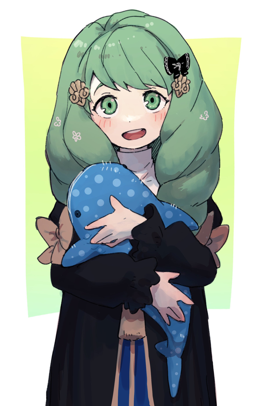 1girl, absurdres, doll, drill_hair, fire_emblem, fire_emblem:_three_houses, fish, flayn_(fire_emblem)