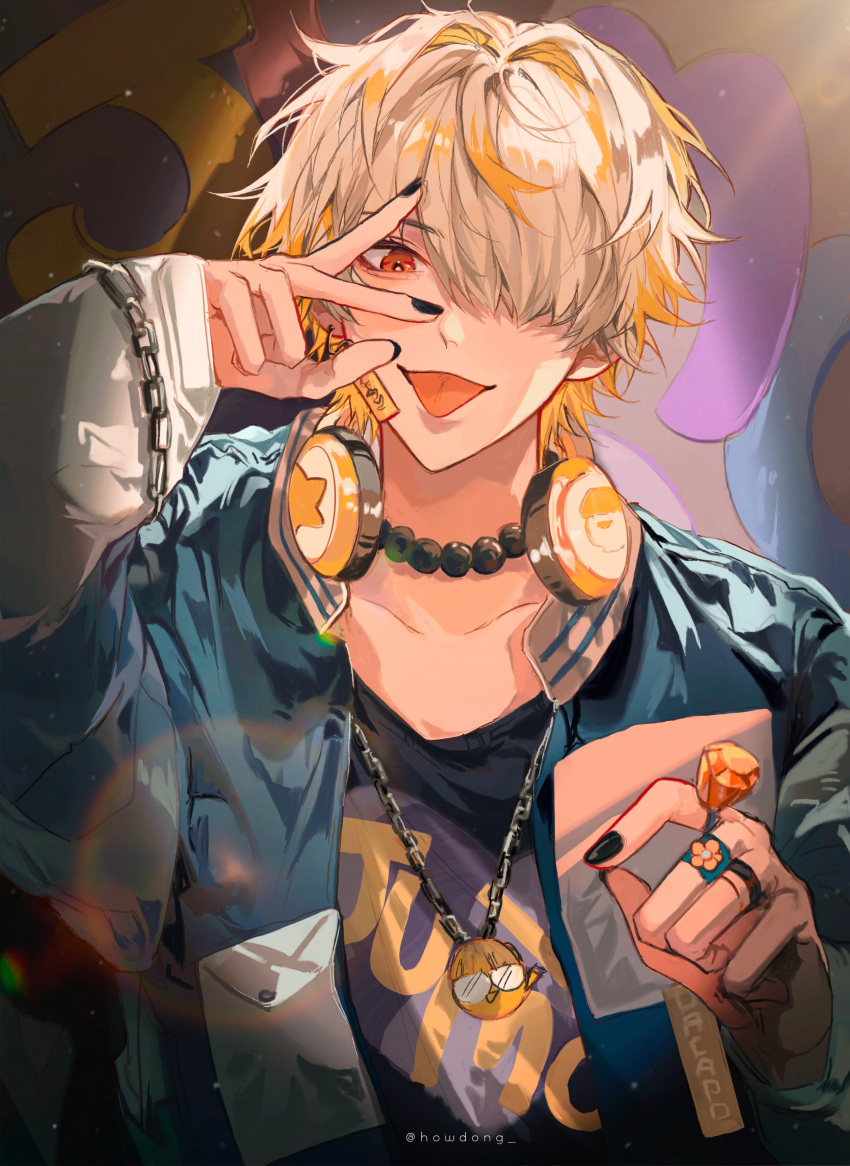 1boy, absurdres, algorhythm_project, arm_up, artist_name, bead_choker, beads, black_nails