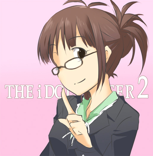 brown_hair, ds_(artist), glasses, idolmaster, idolmaster_2, solo