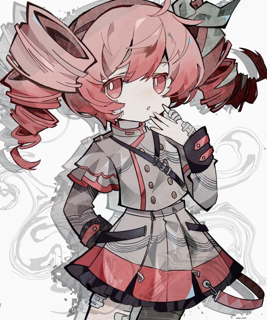 1girl, arm_behind_back, bandaged_fingers, bandages, bandaid, bandaid_on_leg, bow, bright_pupils