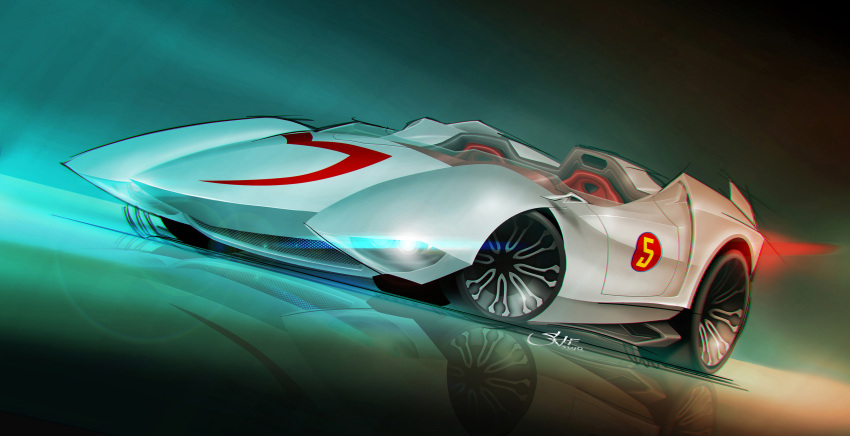 absurdres, car, english_commentary, glowing, highres, initial, jetstormsifuentes, light_trail