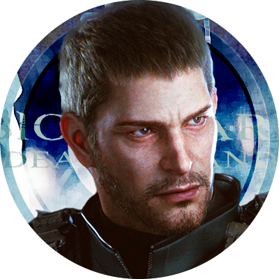 1boy, avatar_icon, beard, black_hair, chris_redfield, closed_mouth, commentary_request, facial_hair