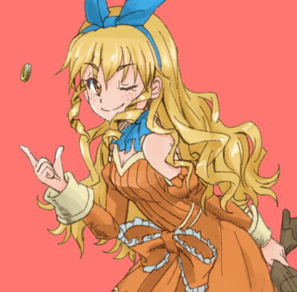 1girl, asatsuki_kamo, ascot, blonde_hair, blue_ascot, brown_eyes, closed_mouth, detached_sleeves