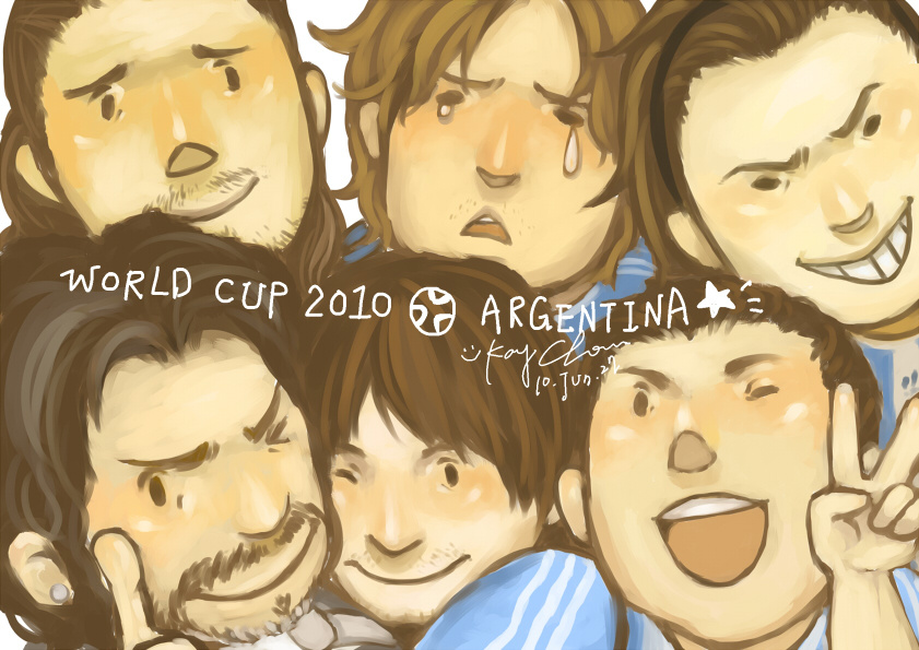 6boys, argentina, black_hair, brown_hair, carlos_tevez, diego_maradona, gabriel_heinze, gonzalo_higuain
