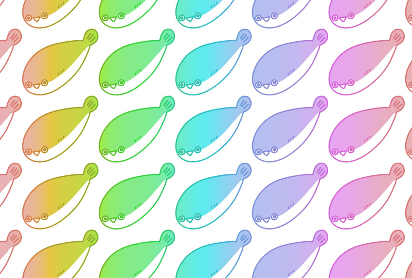 animal_focus, datenshi_no_fu, fish, highres, no_humans, open_mouth, original, rainbow_gradient