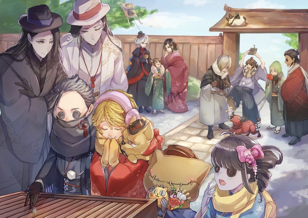 4girls, 6+boys, :d, aesop_carl, alternate_costume, andrew_kreiss, animal_on_shoulder, bag_over_head
