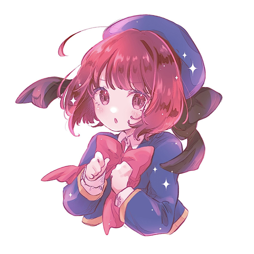 1girl, arima_kana, blue_headwear, hat, hat_ribbon, highres, jacket, oshi_no_ko
