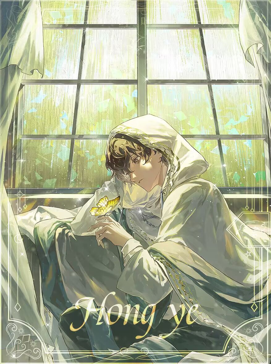 1boy, black_eyes, black_hair, black_pants, bug, butterfly, butterfly_on_hand, character_name