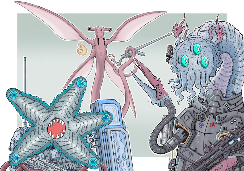 all_tomorrows, creature, cthulhu_mythos, elder_thing, eldritch_abomination, extra_eyes, great_race_of_yith, gun