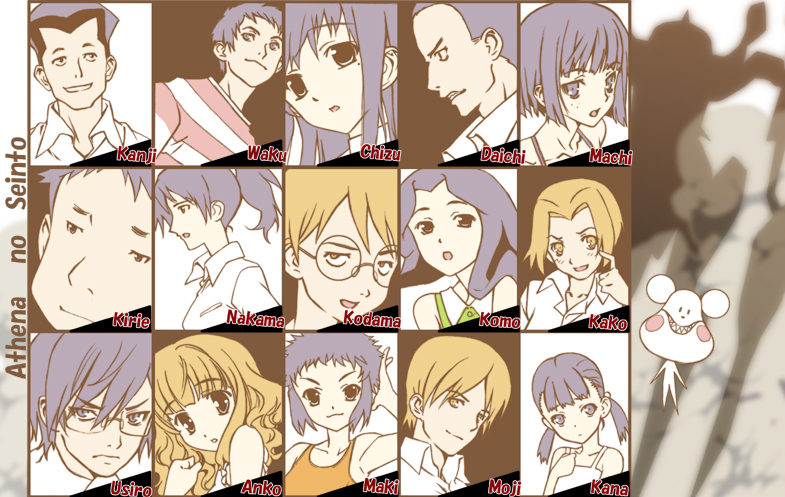 black_hair, blonde_hair, bokurano, coemushi, everyone, glasses, honda_chizuru, kako_isao