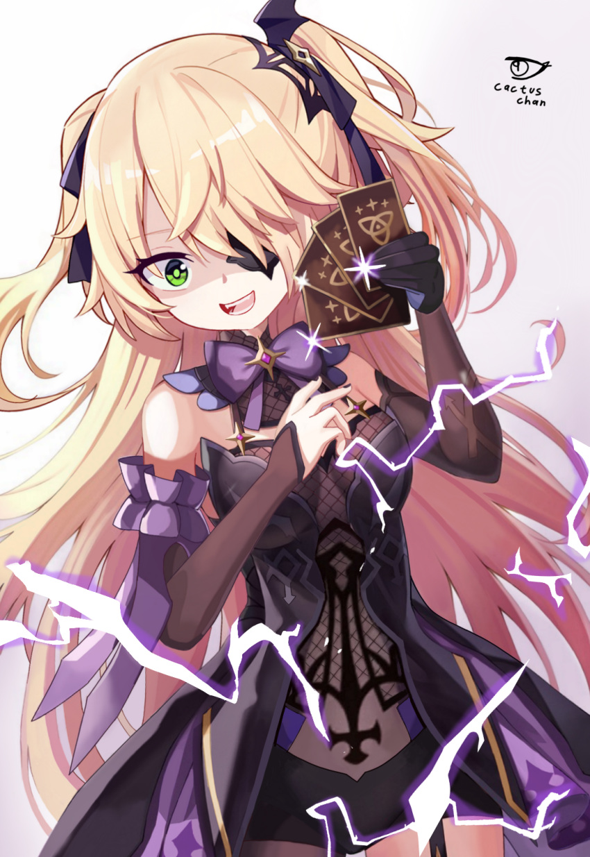 1girl, bare_shoulders, bat_ornament, black_ribbon, blonde_hair, bodystocking, bow, bowtie