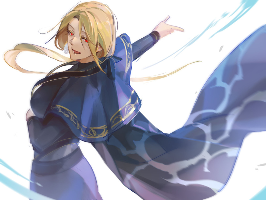1girl, an_ling_withered, belt, blonde_hair, breasts, dress, genderswap, genderswap_(mtf)