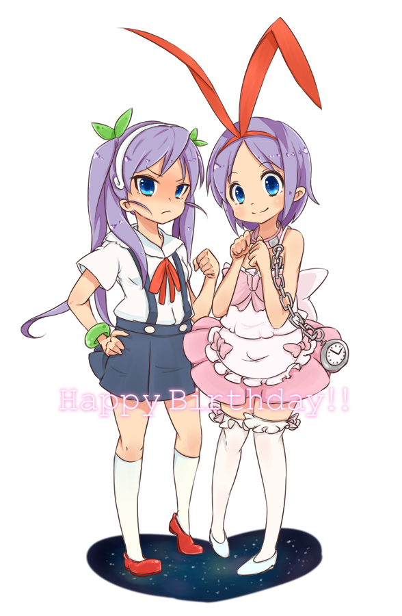 amae_koromo_(cosplay), bakemonogatari, blue_eyes, cosplay, fukuhara_kaori, hachikuji_mayoi, hachikuji_mayoi_(cosplay), happy_birthday