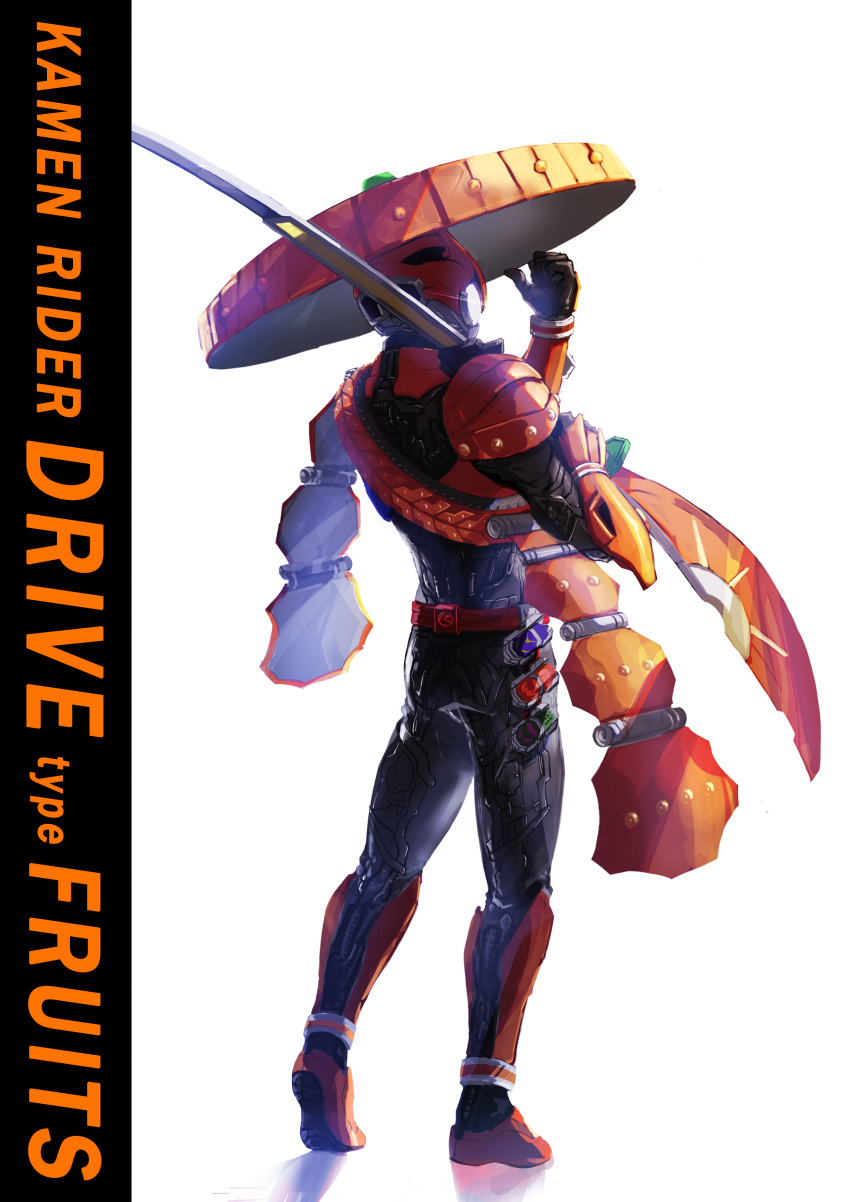 1boy, absurdres, ajirogasa, belt, character_name, daidai_maru, from_behind, hat