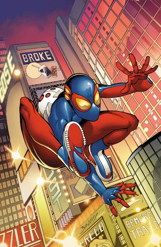 1boy, bailey_briggs, blue_mask, building, child, cityscape, comic_cover, english_commentary