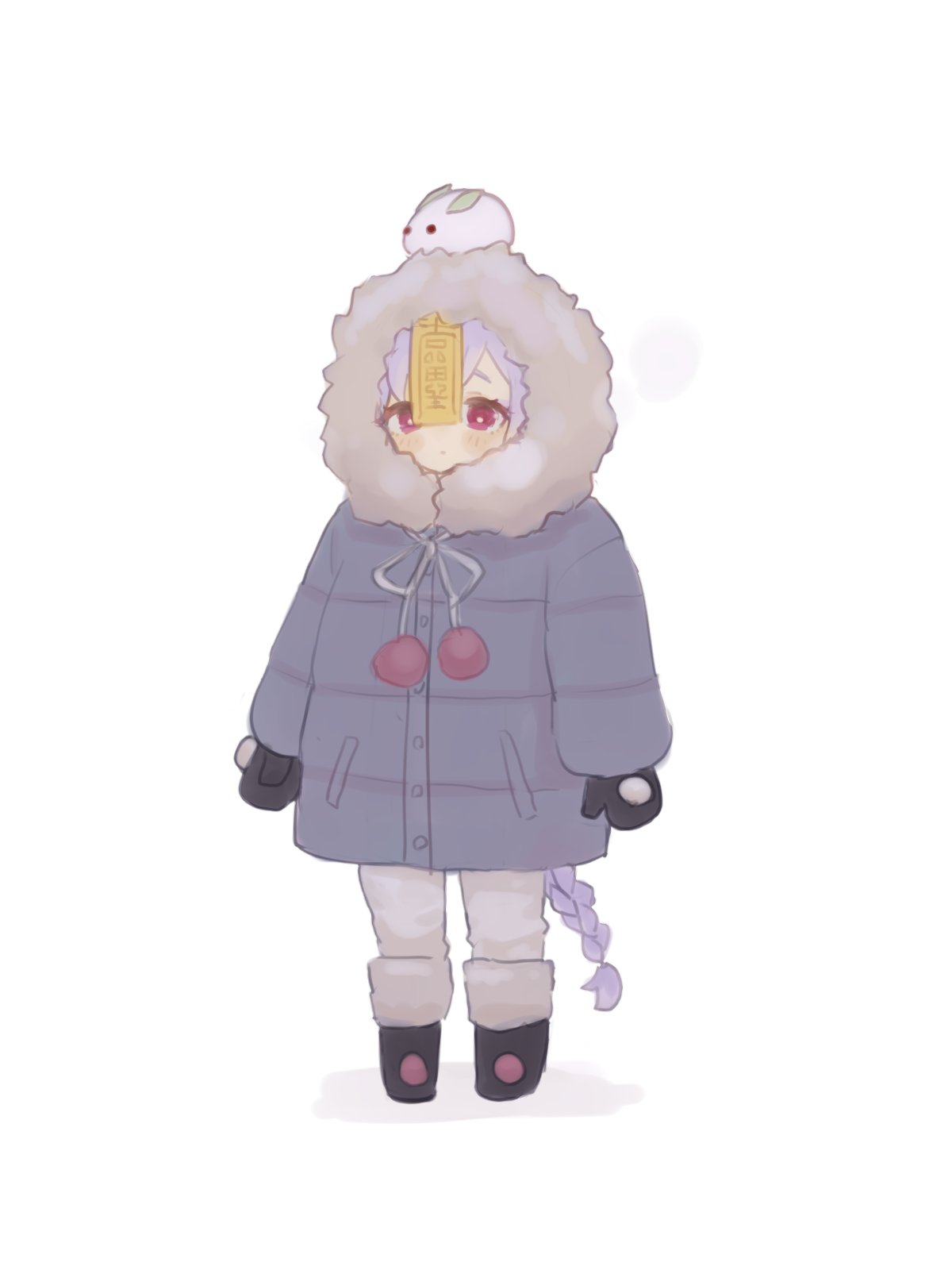 1girl, 750x077, ahoge, black_footwear, boots, braid, closed_mouth, coat