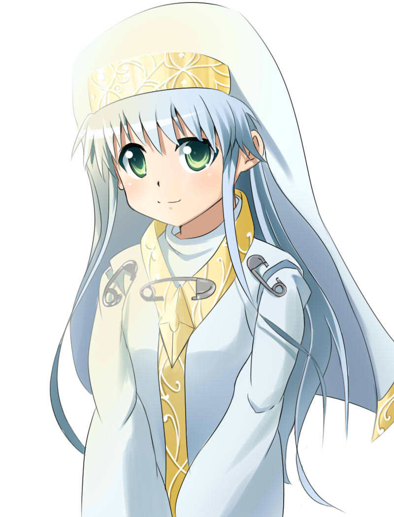 habit, index, long_hair, nun, safety_pin, silver_hair, solo, to_aru_majutsu_no_index, youday