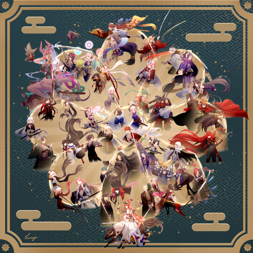 absurdres, ahoge, amakusa_shirou_(fate), animal_ears, armor, benienma_(fate), bikini, cape