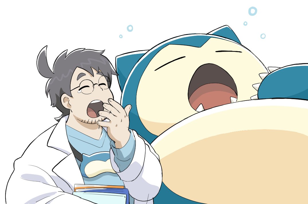 1boy, :o, claws, closed_eyes, coat, commentary_request, facial_hair, glasses