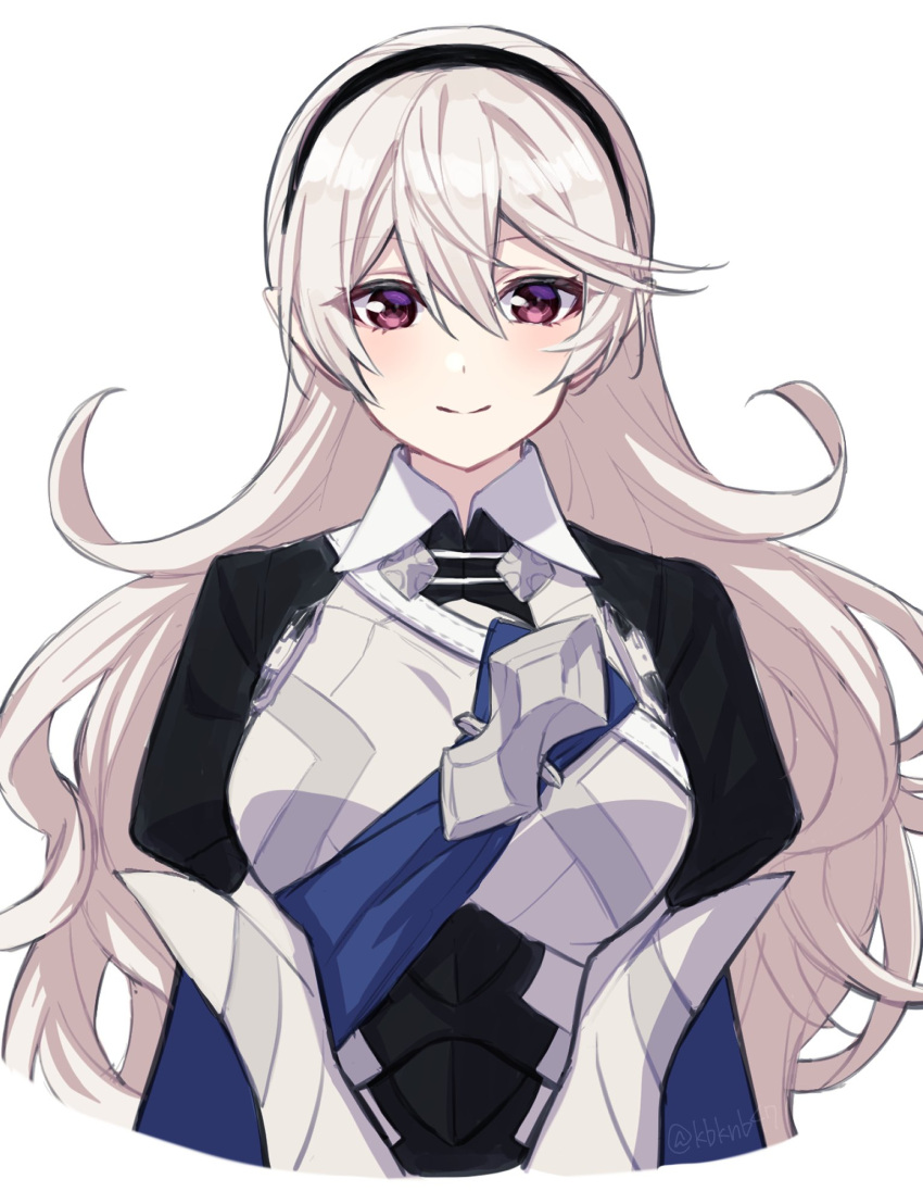 1girl, armor, black_hairband, blue_cape, breastplate, cape, closed_mouth, commentary