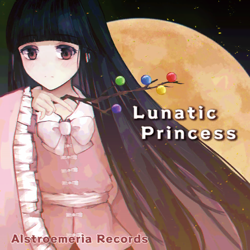 1girl, album_cover, alstroemeria_records, bad_source, black_hair, blunt_bangs, blush, bow