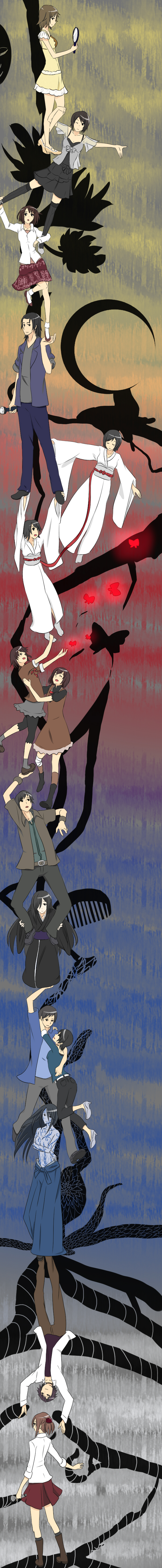 amakura_kei, amakura_mayu, amakura_mio, asou_misaki, asou_yuu, black_hair, blush, brown_hair