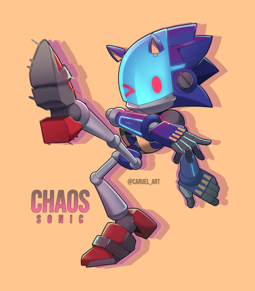 1boy, absurdres, animal_ears, blue_armor, blue_light, caruel_art, chaos_sonic, fake_animal_ears