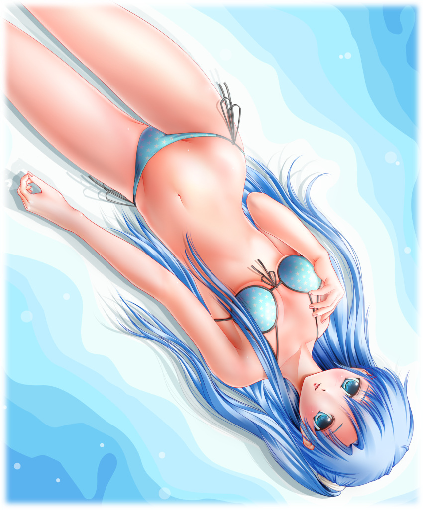 blue_eyes, blue_hair, highres, honey_coming, honeycoming_royalsweet, long_hair, miharin, ogata_minatsu
