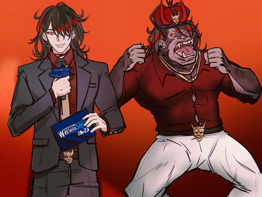 1boy, alternate_form, announcer, belt, belt_buckle, black_belt, black_hair, black_jacket