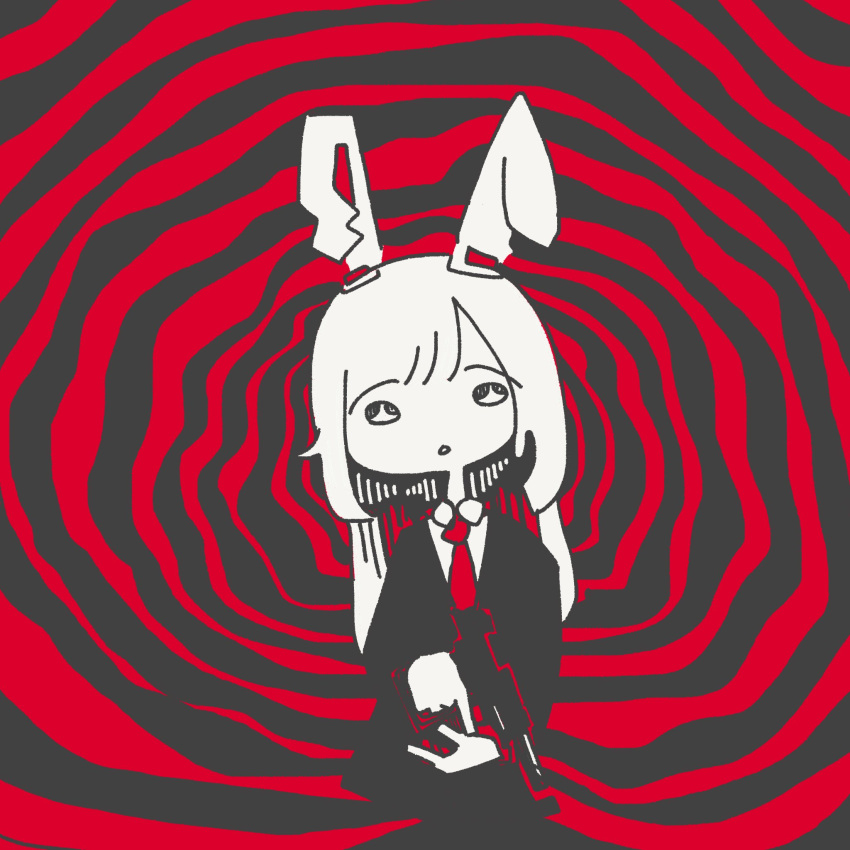 +_+, 1girl, 3ma_can_omochi, animal_ears, collared_shirt, commentary_request, cropped_torso, grey_background