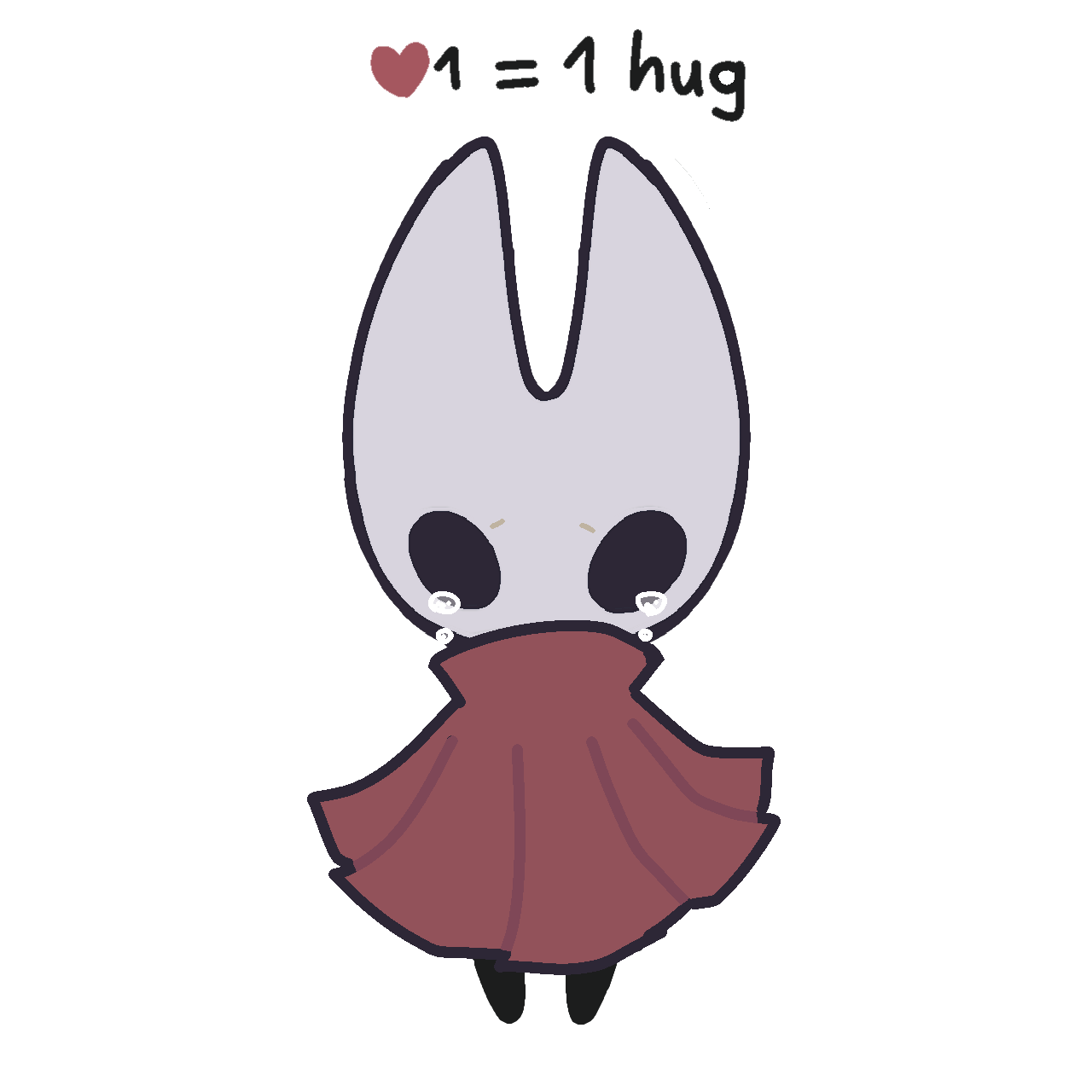 1girl, alicezakat, arthropod_girl, black_eyes, black_skin, blank_eyes, chibi, cloak