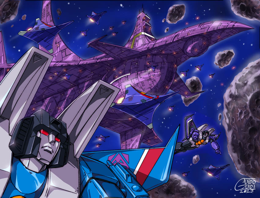 2023, artist_name, asteroid, flying, frown, guido_guidi, looking_ahead, mecha