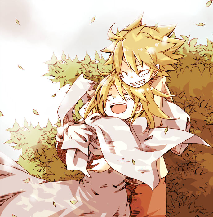 blonde_hair, kuro_yuzu, ragna_the_bloodedge, saya_(blazblue), young