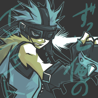 blue_hair, fighting_stance, fingerless_gloves, fur-trimmed, goggles, lowres, lucario, personification