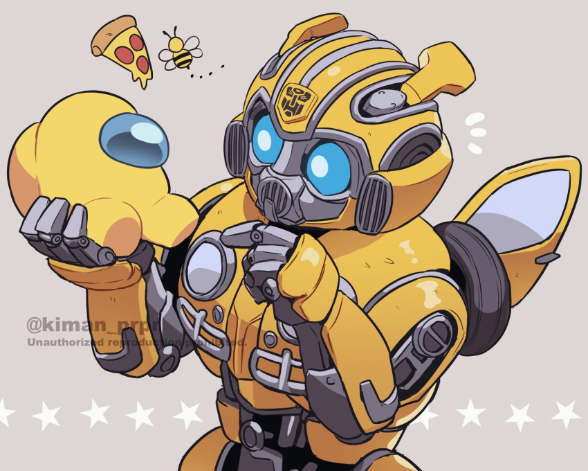 among_us, autobot, bumblebee_(film), bumblebee_(insect), bumblebee_(transformers), color_connection, commentary_request, crewmate_(among_us)
