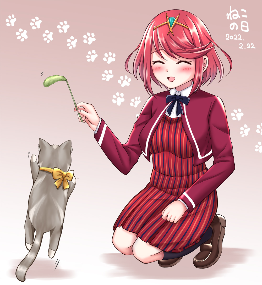 1girl, animalization, black_bow, black_bowtie, black_socks, bow, bowtie, brown_footwear