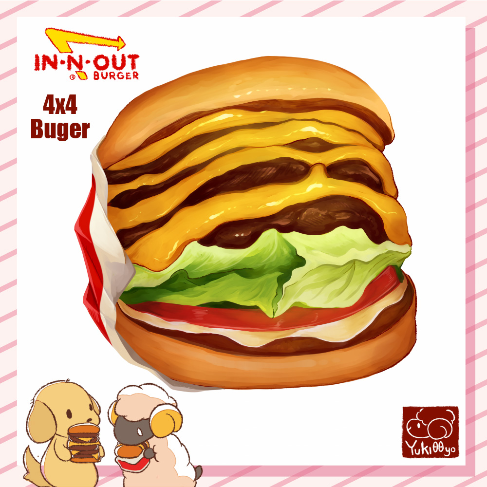 0_0, animal, artist_logo, artist_name, black_eyes, burger, cheese, chibi