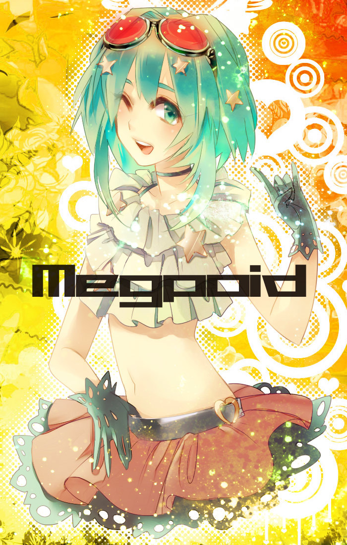 bad_id, glasses, gloves, green_eyes, green_hair, gumi, hands, inko_(artist)